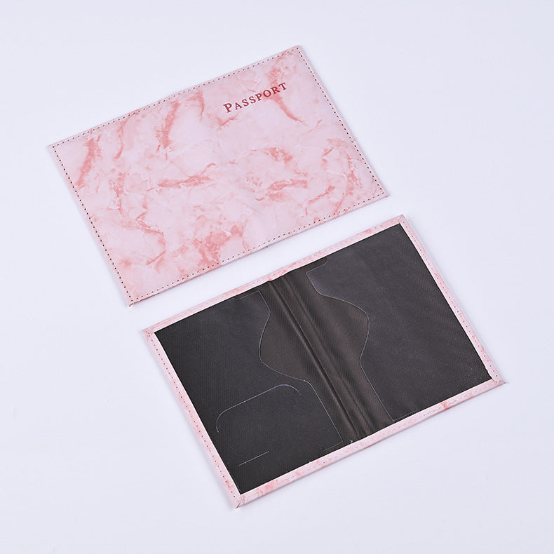 Color Changing Leather Passport Cover Marble Id Package