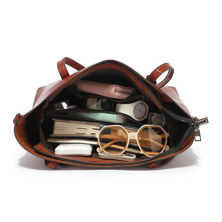 Women's Classic Fashion Soft Leather Big Handbags