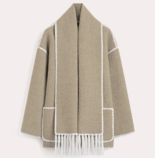 Women's Fashion Woolen Thick Loose With Scarf Clothing