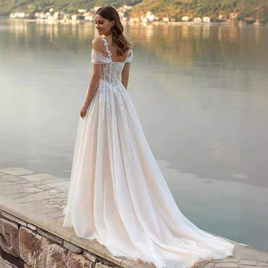 Letter Type Slim Fishtail Trip Shoot Small Wedding Dresses
