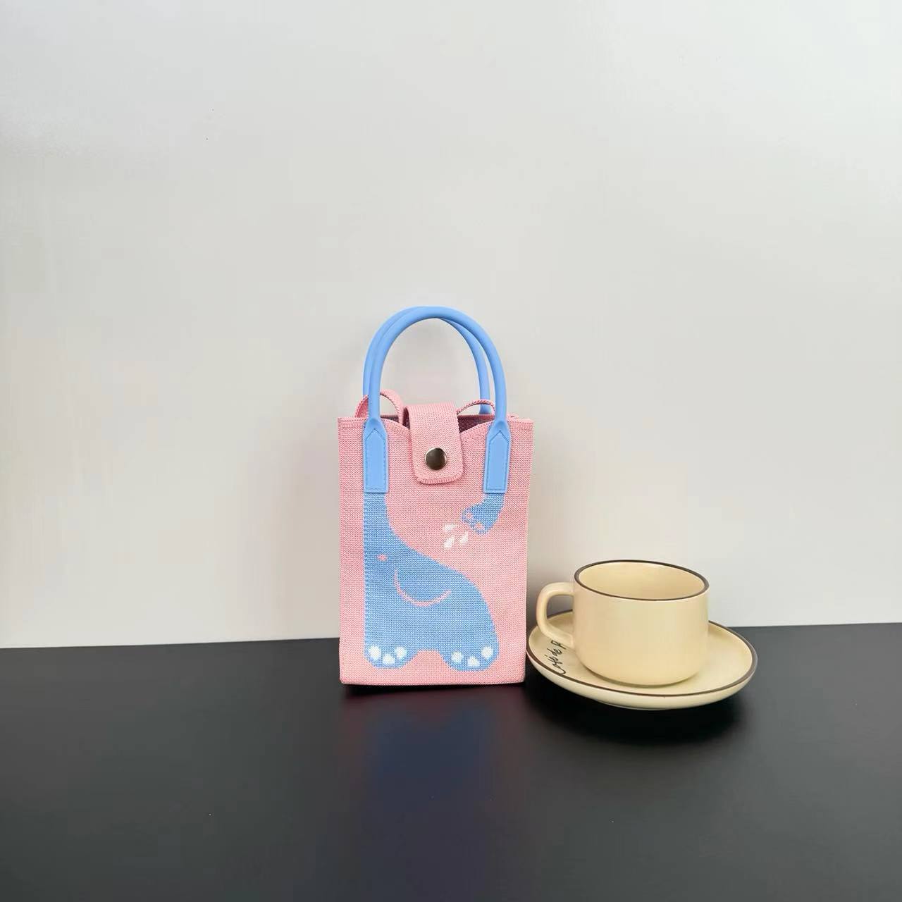 High Sense Mobile Cartoon Knitted Dopamine Bags