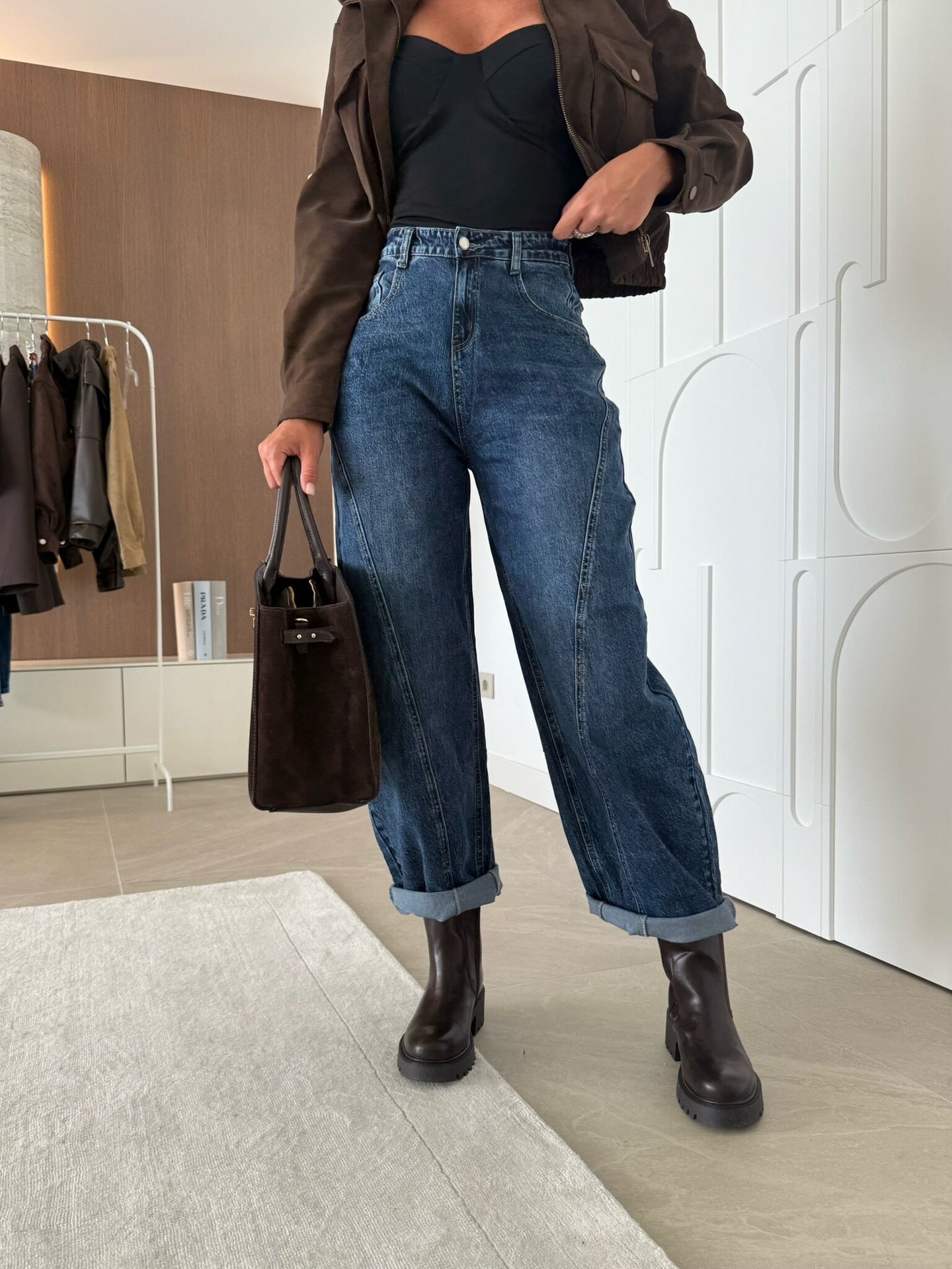 Women's Autumn Street Hipster Casual Loose Jeans