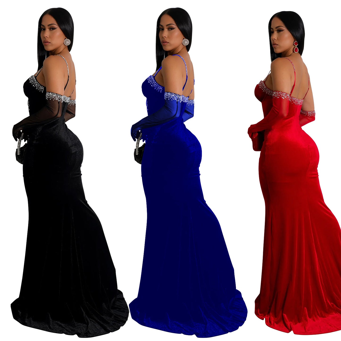 Women's Fashion Wear Solid Color Sexy Tube Dresses