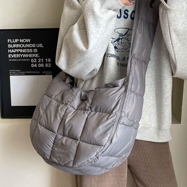 Style Fashion Down Cotton Large Capacity Female Winter Crossbody Bags