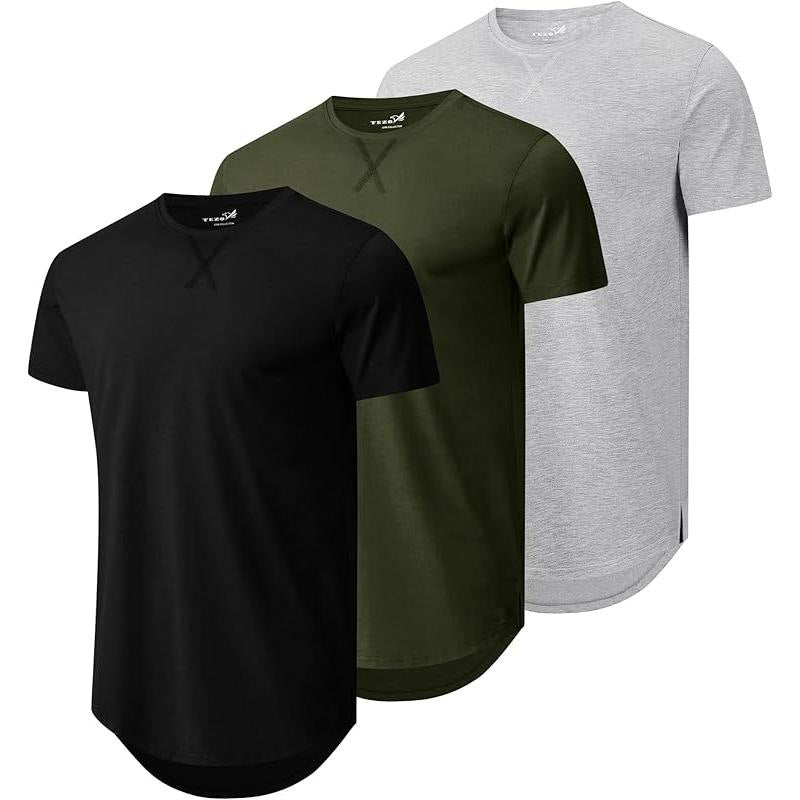 Men's Round Neck Short-sleeved Shirt Summer T-shirt Blouses