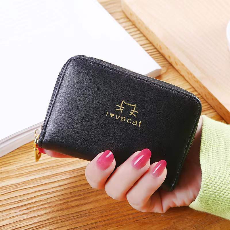 Women's & Men's & Simple Fashion Expanding Zipper License Card Holder