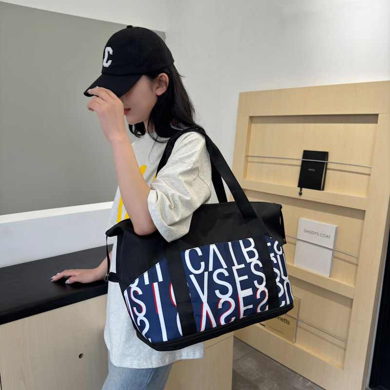 Fitness Contrast Color Check Gymnastic Valise Dry Bags