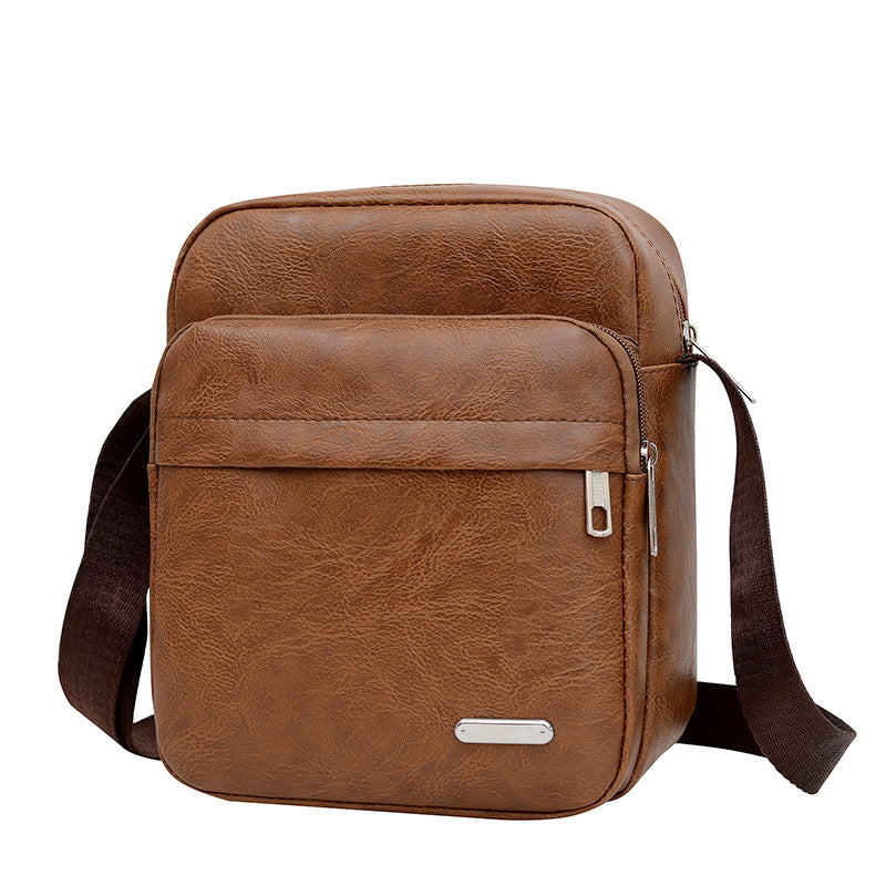 Men's Leather Trendy Large Capacity High Sense Men's Messenger Bags