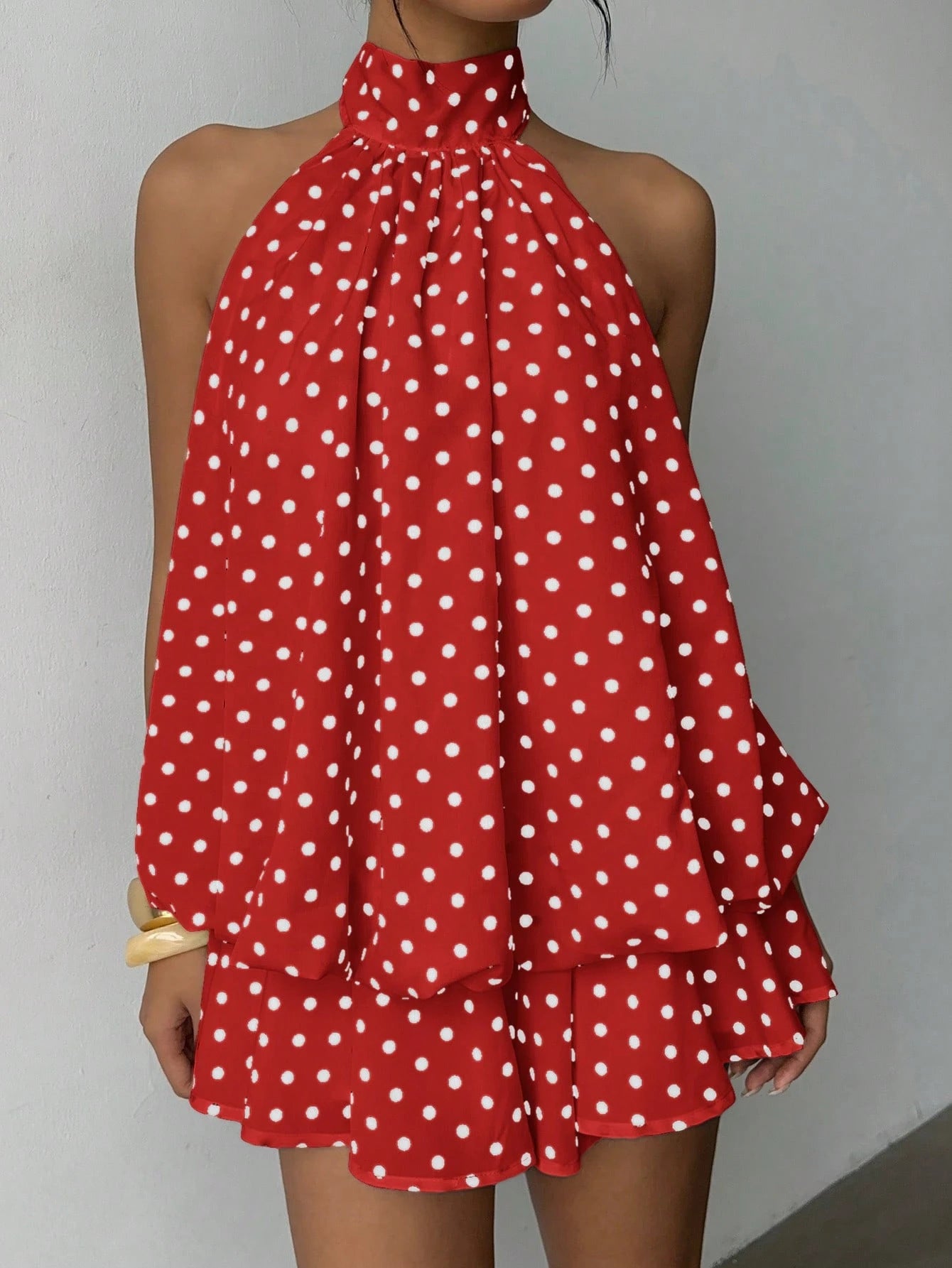 Halter Hot Solid Color Sexy Backless Skirts