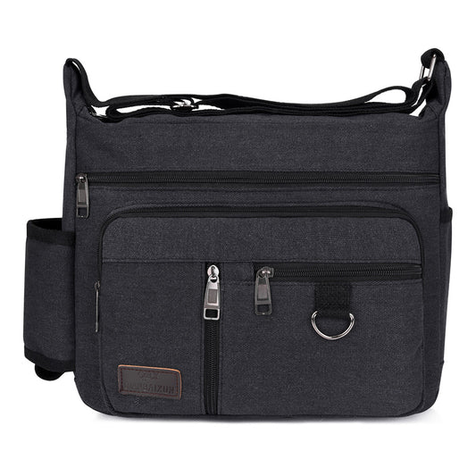 Men's Large Storage Device Canvas Horizontal Men's Shoulder Bags