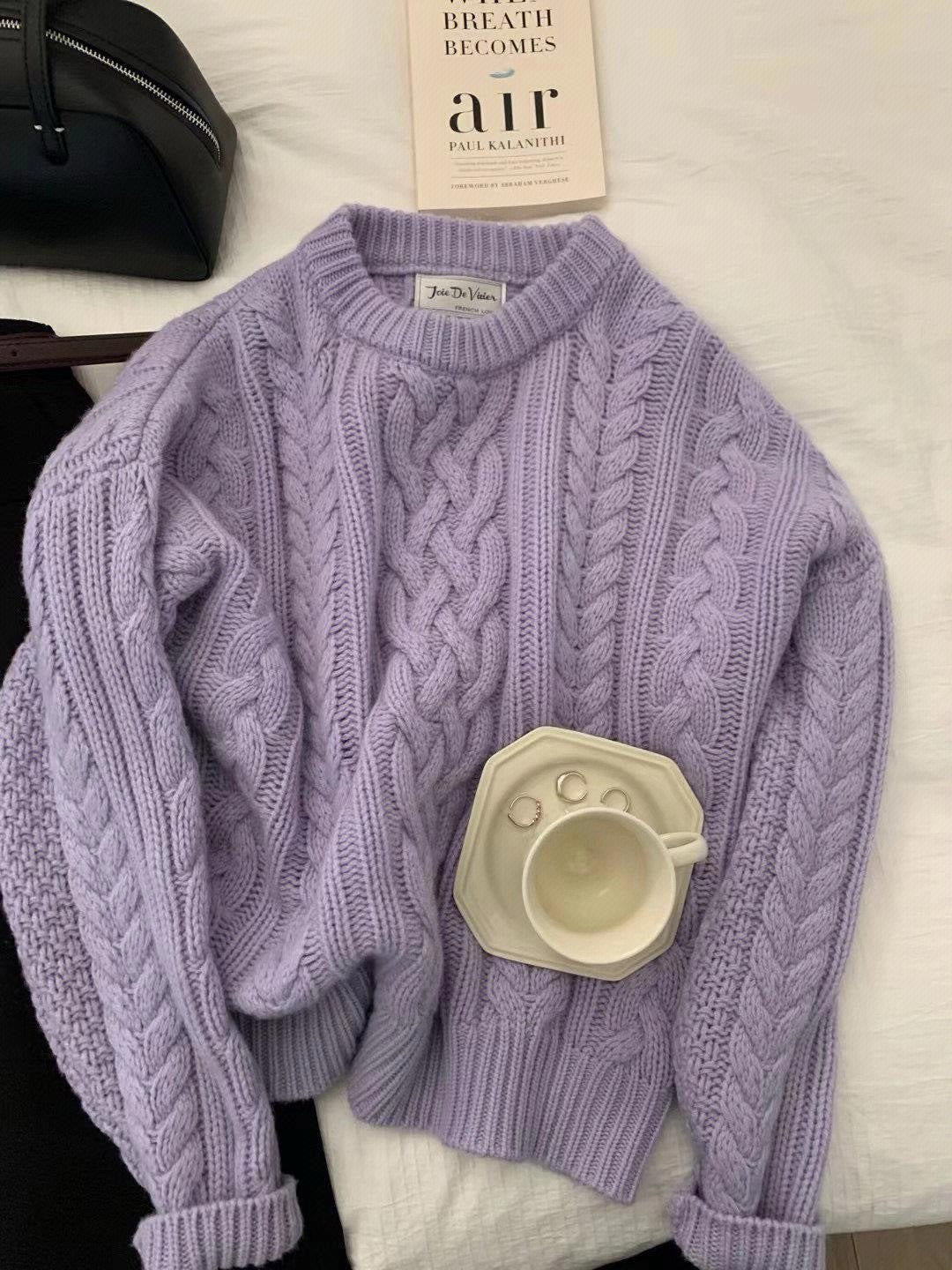 High Sense European Goods Twist Weave Sweaters