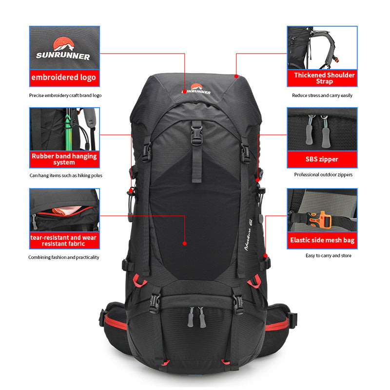Durable Unisex Large Capacity Light Walking Mountaineering Backpacks