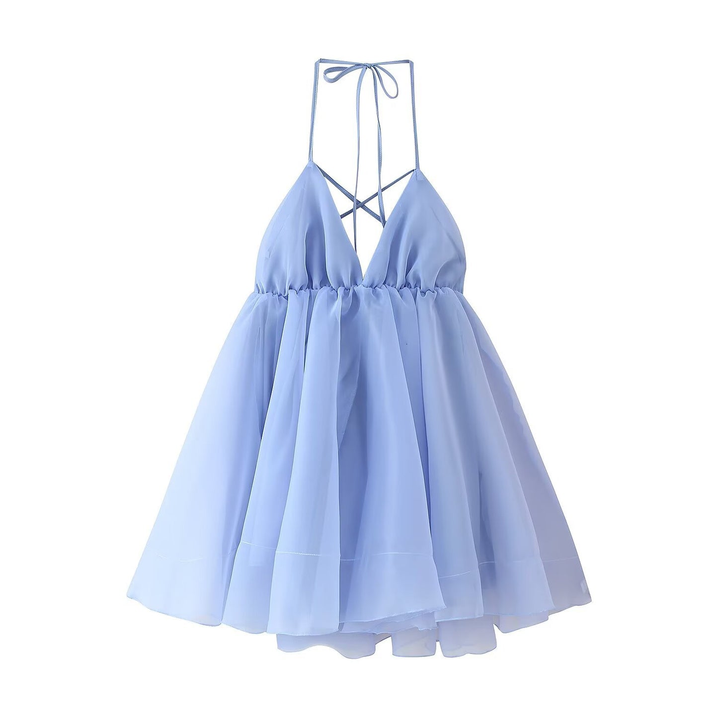 Women's French Style Vacation Bare Back Strap Dresses