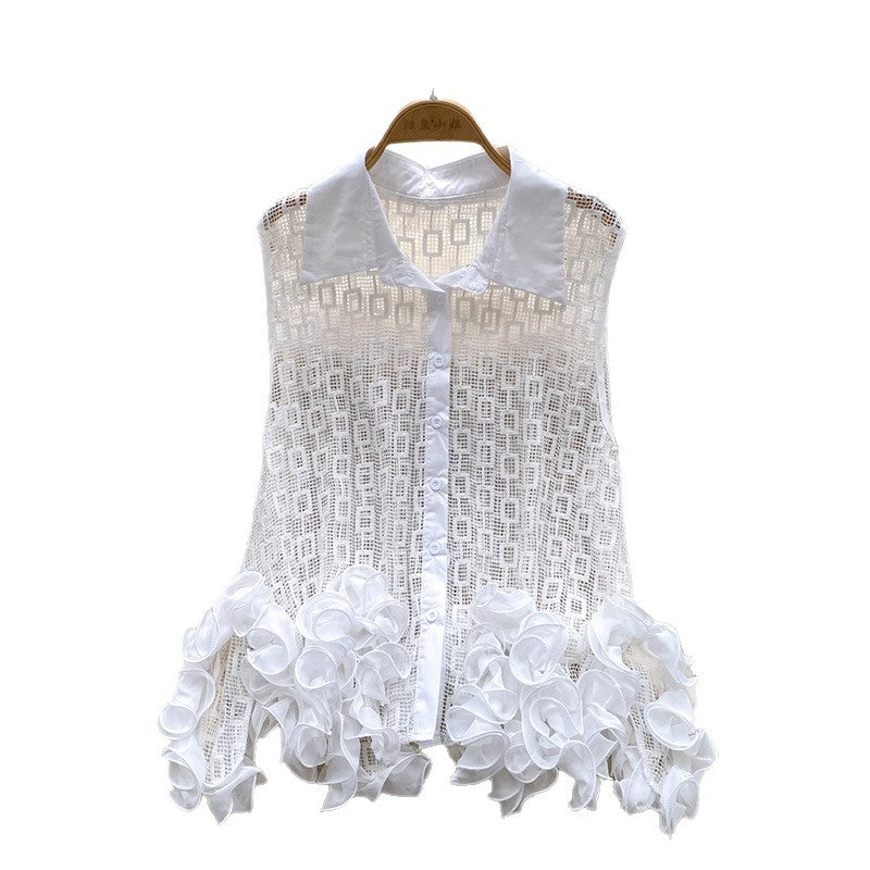 Women's European Goods Fashionable Summer Design Sense Niche Irregular Blouses
