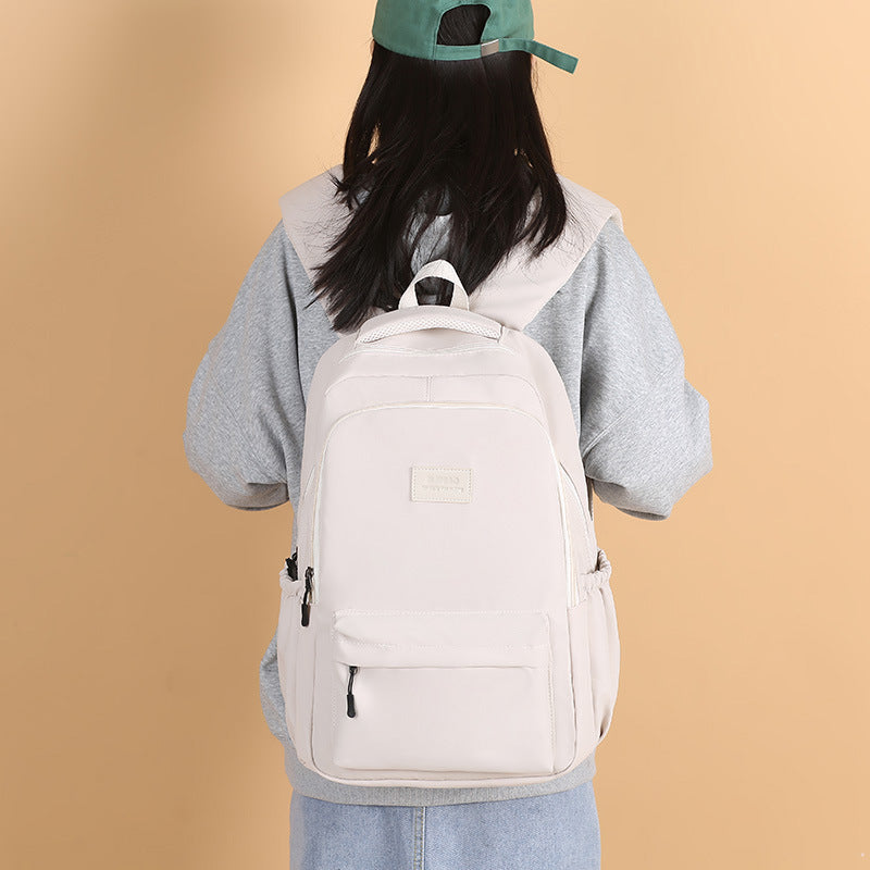 Women's & Men's & Junior's College Style Solid Color High Large Backpacks