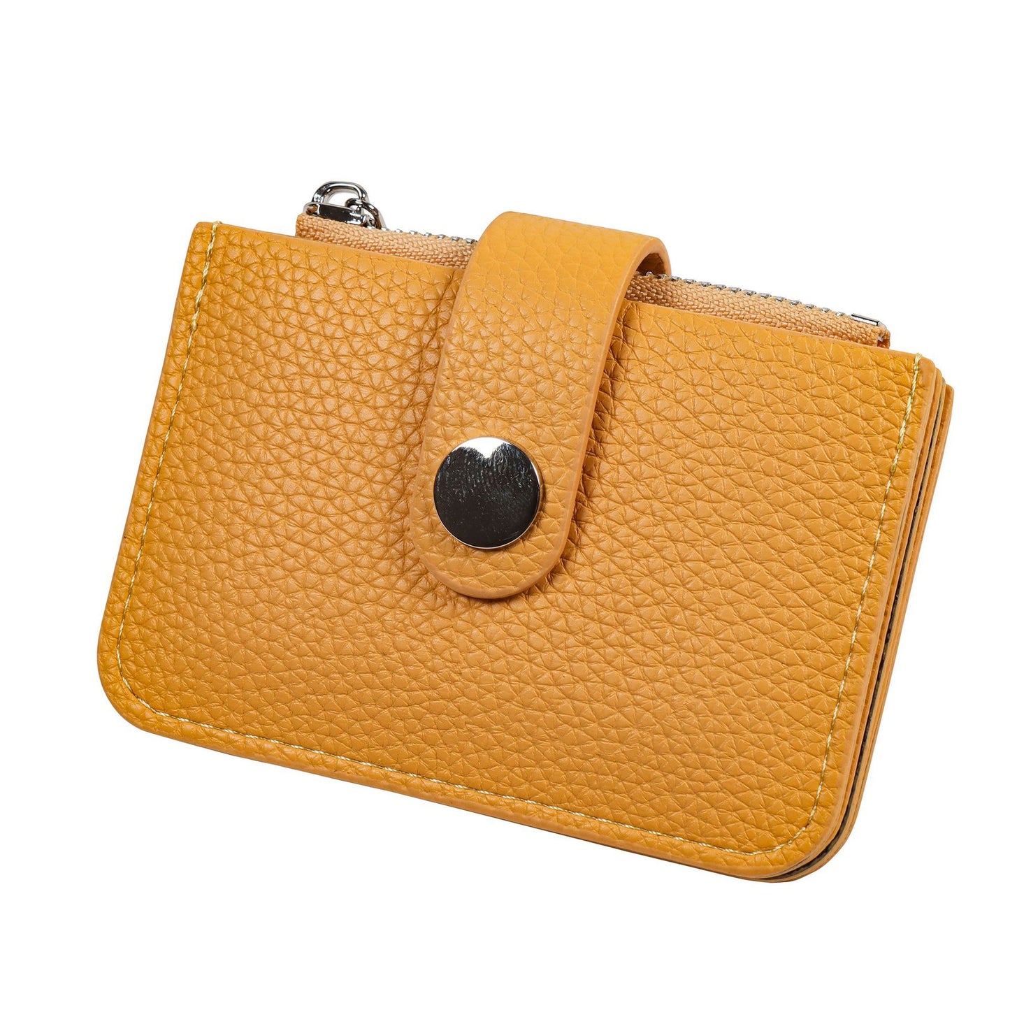 Simple Mini Lychee Pattern Fresh Zipper Card Holder