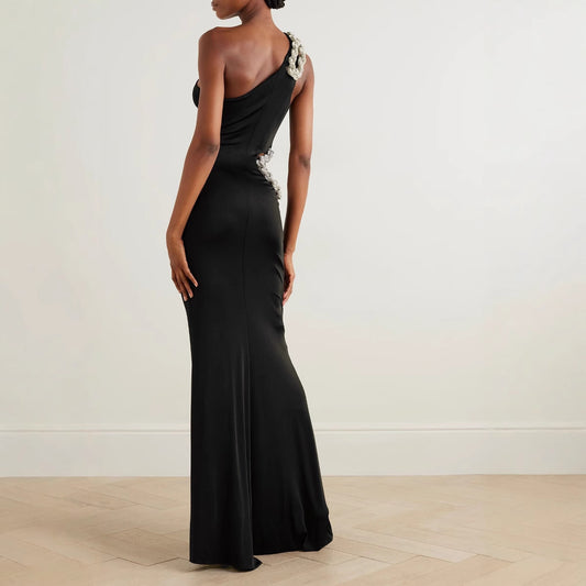 Diamond Halter Slim Fit Split Dress Dresses