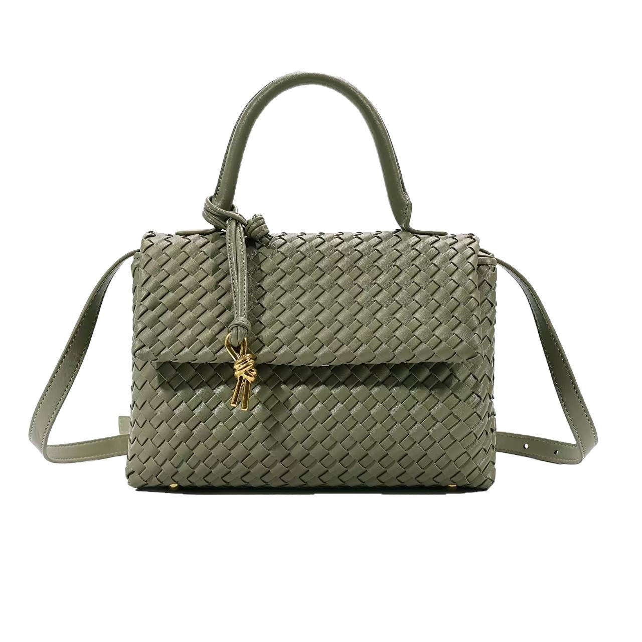 Classic Women's Woven Fashion Leather Handmade Handbags