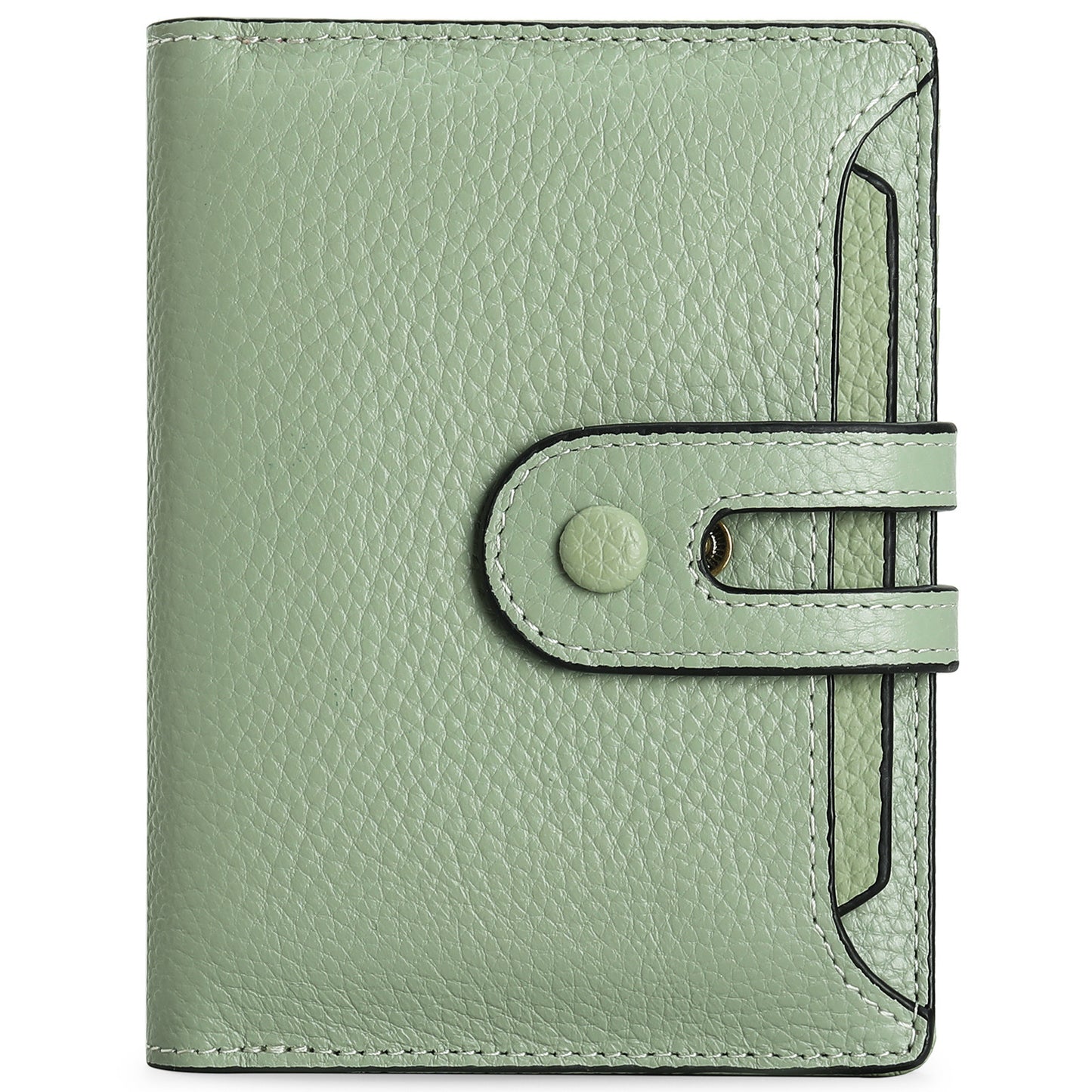 Women's Short Vintage Oil Wax Cowhide Large Ladies Wallets