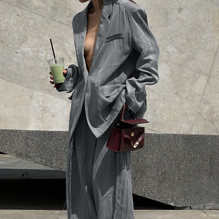 Women's Fashionable Retro Lapel Long Sleeve Design Suits