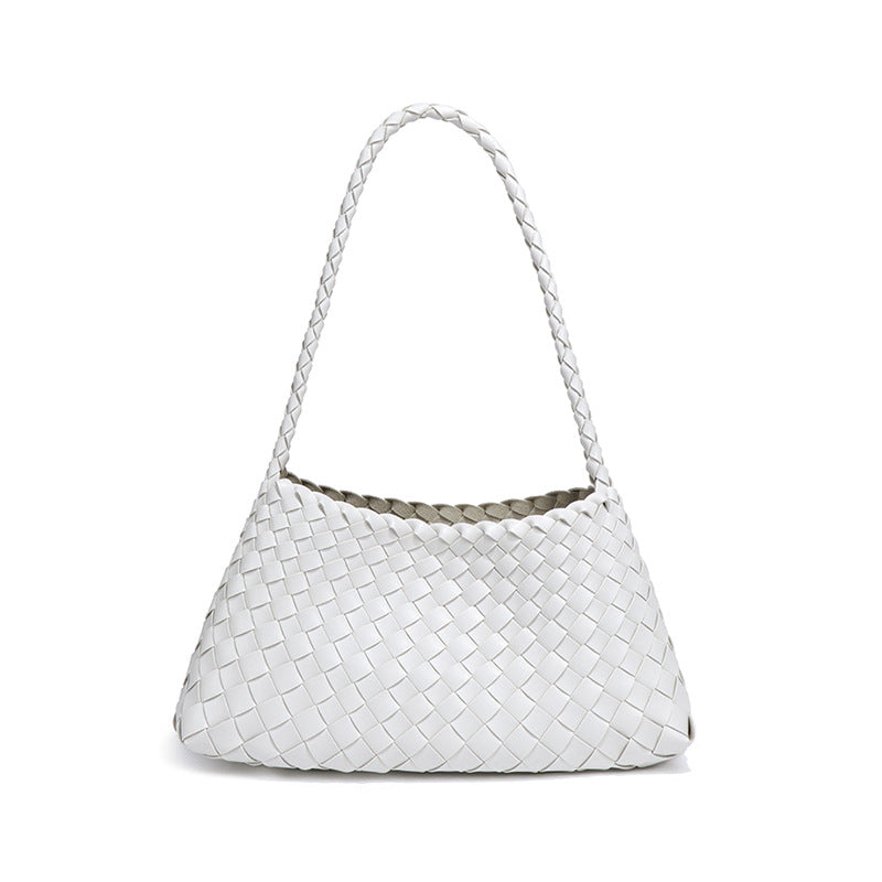 Women's Live Single Fashion Woven Underarm Retro Shoulder Bags