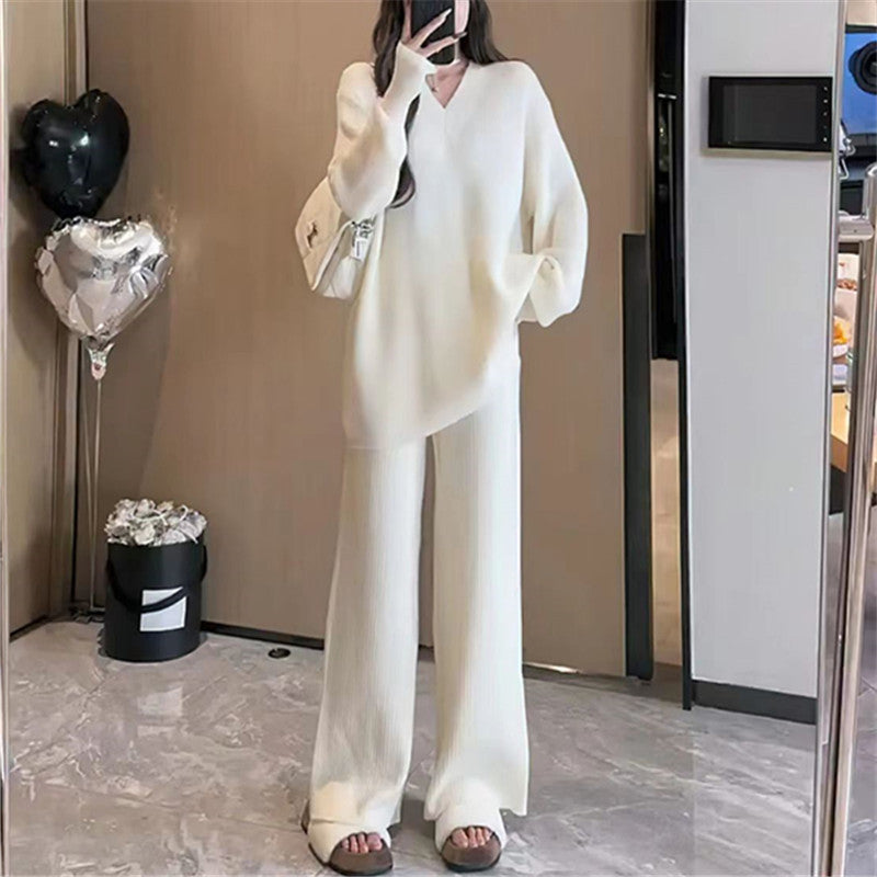 Style Pullover Wide Leg Casual Fashion Suits