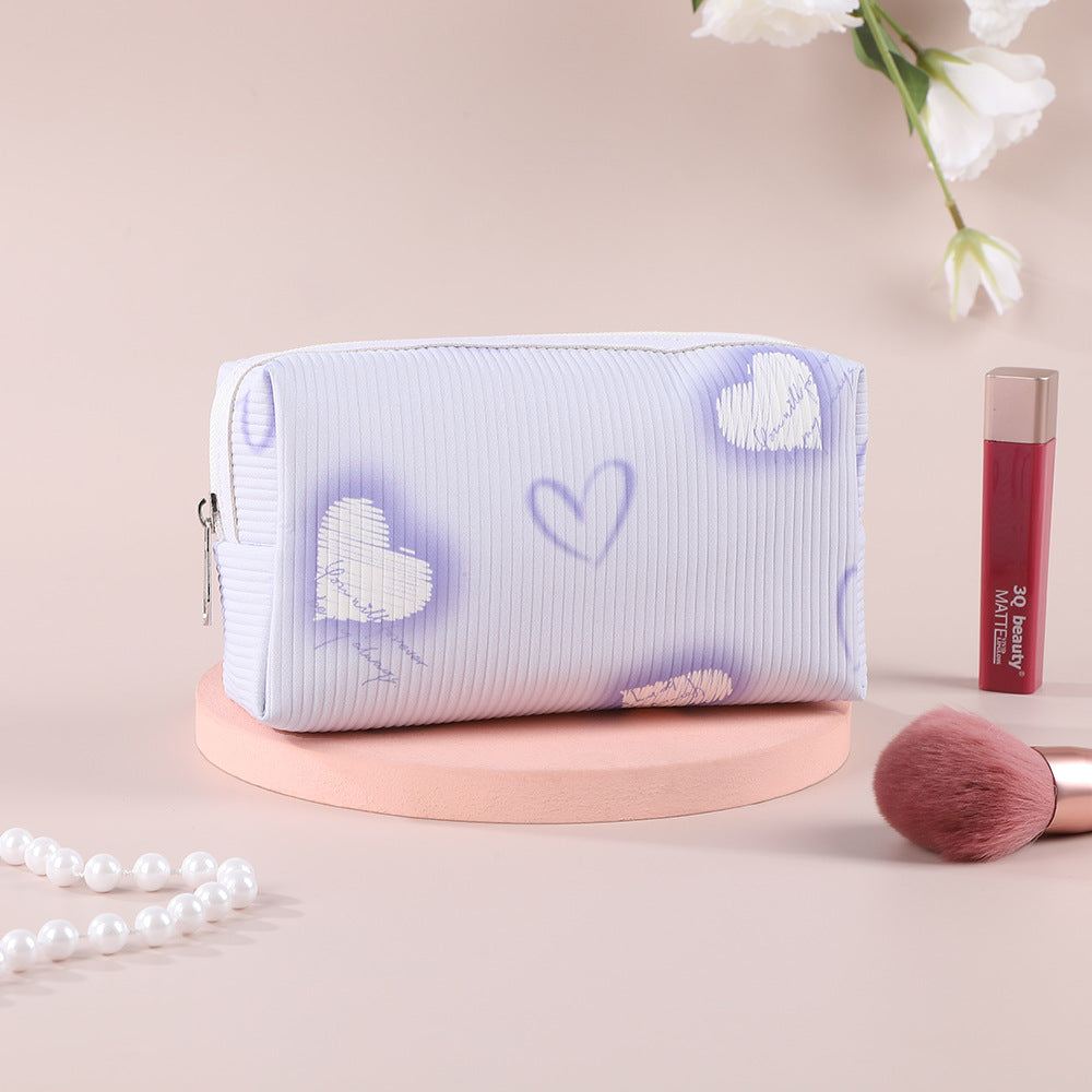 Wind Love Pencil Fashion Portable Toiletry Cosmetic Bags