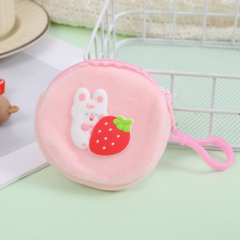 Cute Cartoon Plush Zipper Portable Mini Children's Coin Purse