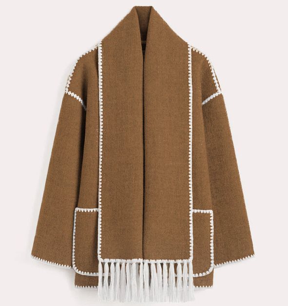 Women's Fashion Woolen Thick Loose With Scarf Clothing
