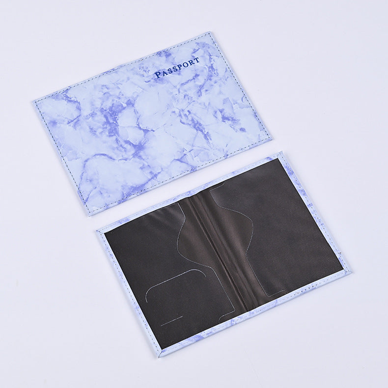 Color Changing Leather Passport Cover Marble Id Package