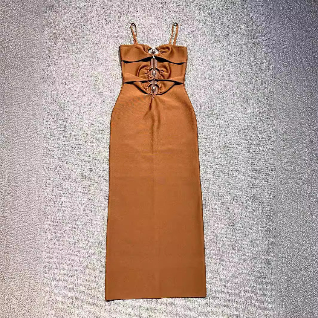 Sexy Topless Sling Skinny Long Dress Personalized Dresses