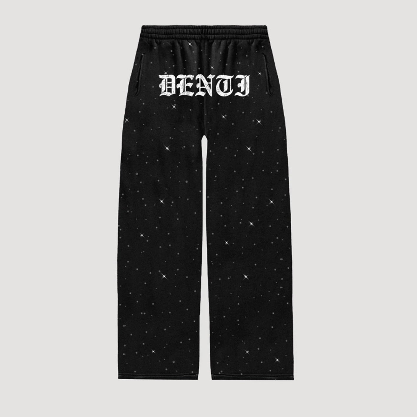 Women's Fashion Printed Letters Rhinestone Casual Sports Suits