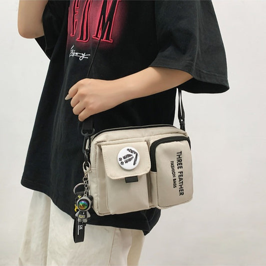 Men's Style Trendy Female Versatile Large Capacity Men's Messenger Bags
