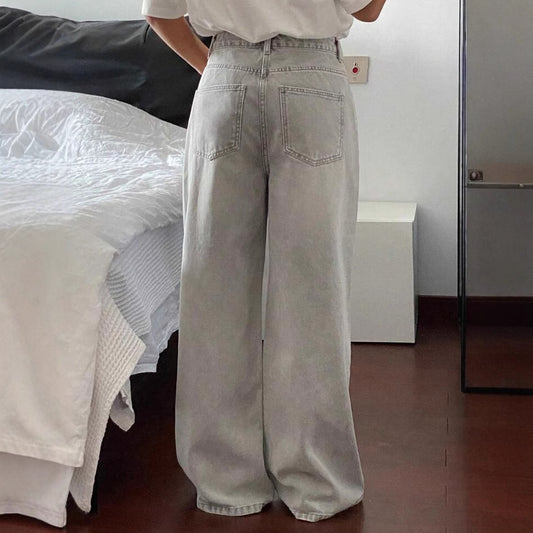 Women's Retro Lazy Autumn American High Waist Jeans