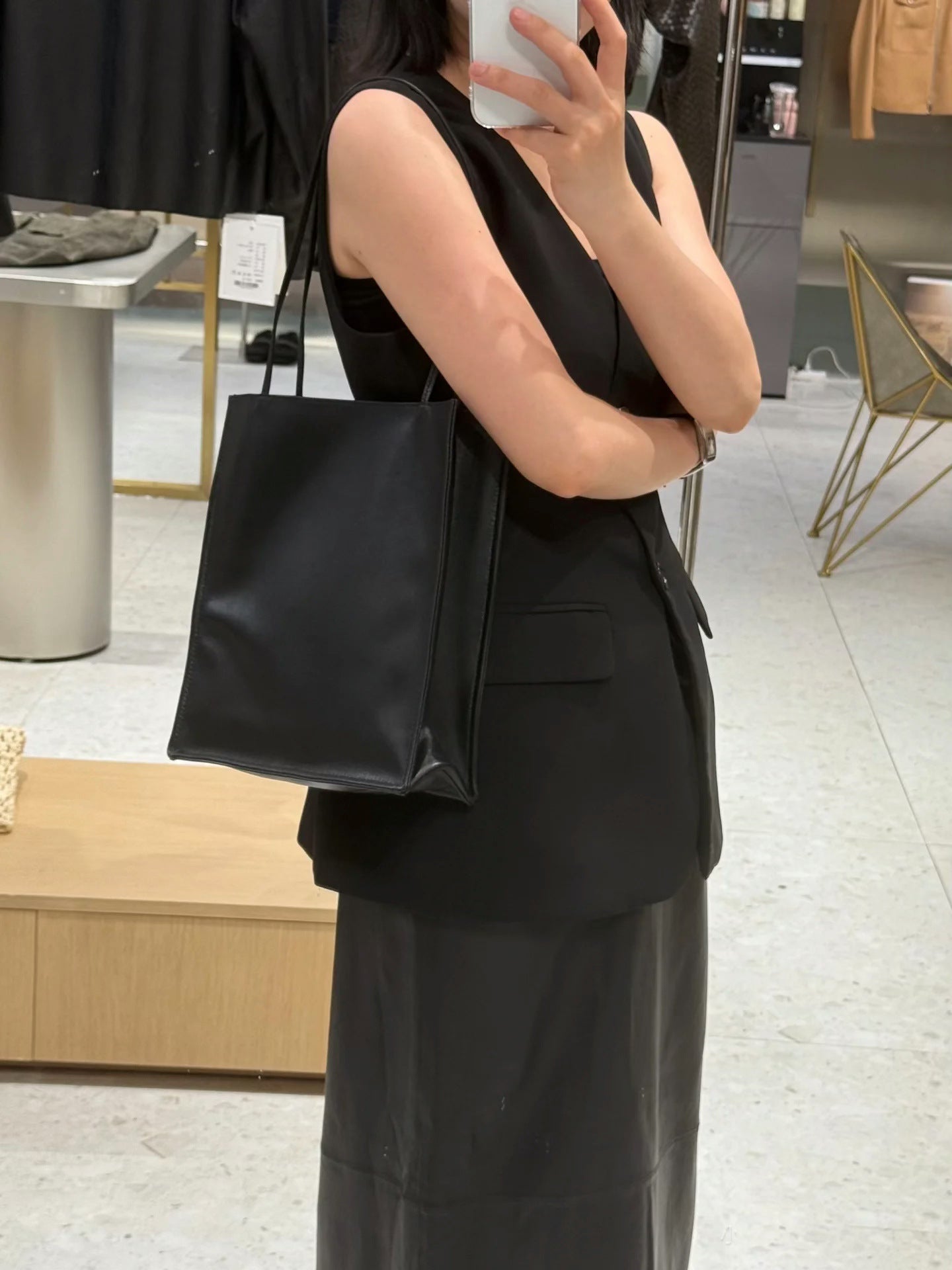 Classy Inner Outer Sheepskin Leisure Commute Handbags