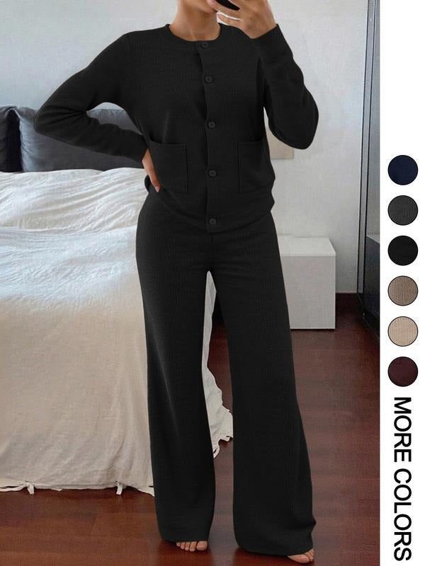 Women's Fashionable Temperament Knitted Idle Style Casual Suits