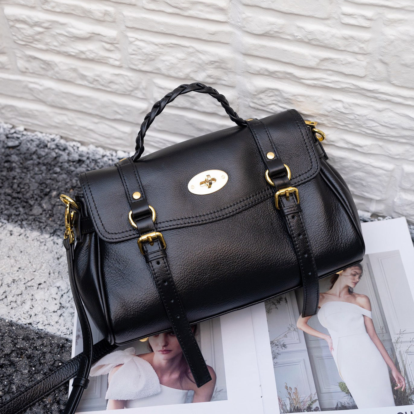 Charming Women's Leather Cowhide Portable Commuter Bags