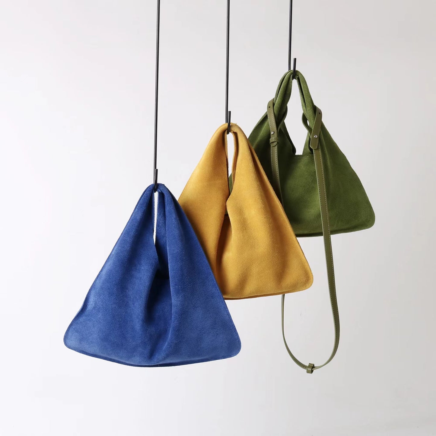 Matte Cowhide Triangle Fashion Hand Retro Bags