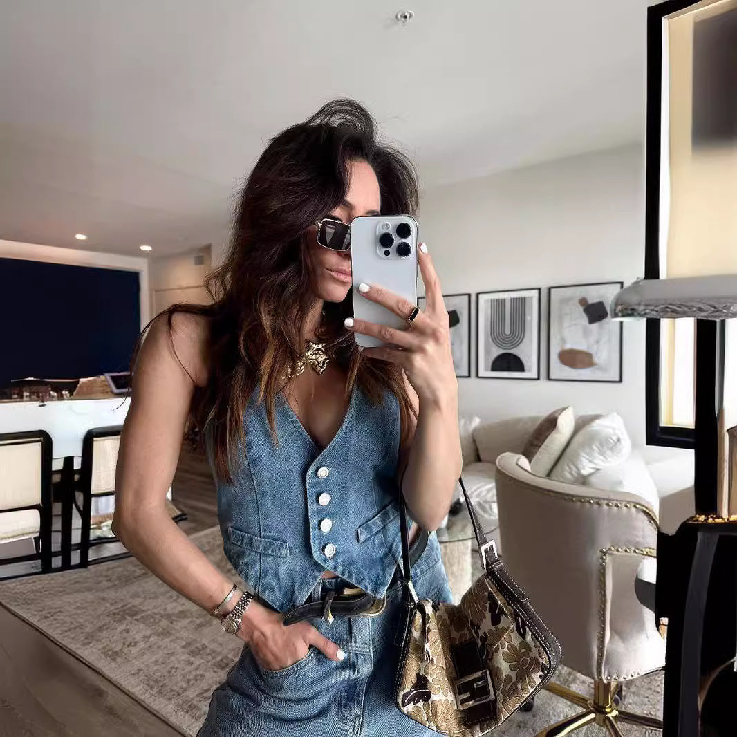 Women's Casual Retro Fashion Denim For Women's Vest