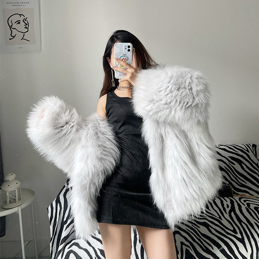 Women's Pretty Casual Fur Fox For Coats