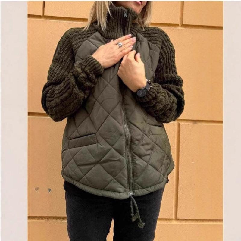Women's Graceful Fashion Zipper Stand Collar Coats