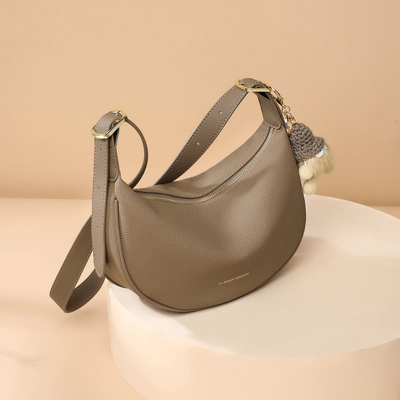 Women's Genuine Leather Underarm High-grade Dumpling Crossbody Bags