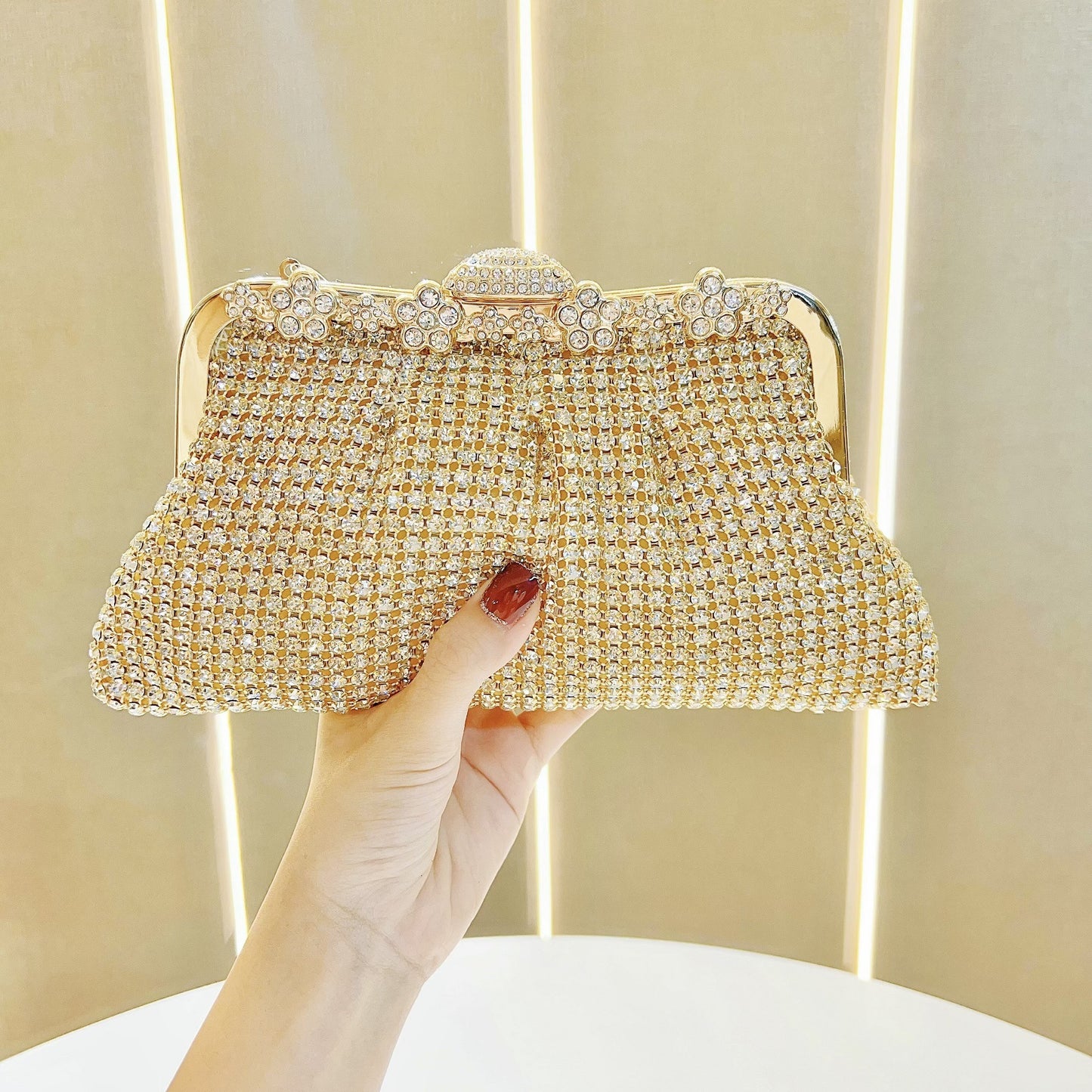 Luxury Rhinestone Shiny Bridal Wedding Matching Evening Bags