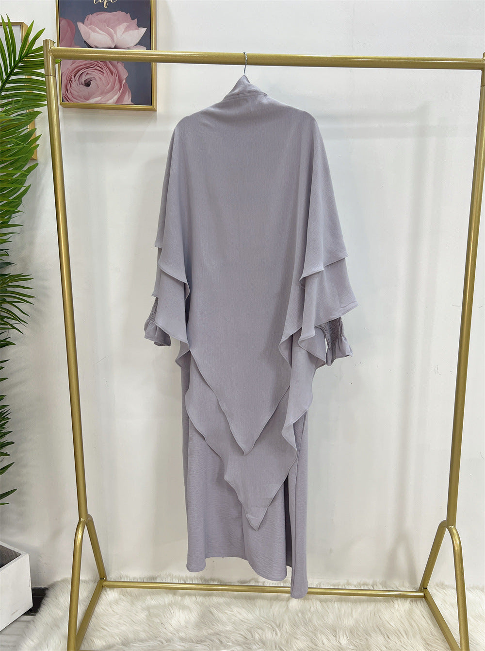 Turkey Solid Color Dress With Headscarf Dresses