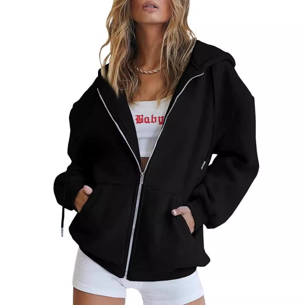 Women's Pull Autumn Solid Color Casual Clothes Drawstring Women's Sweater, Sweater