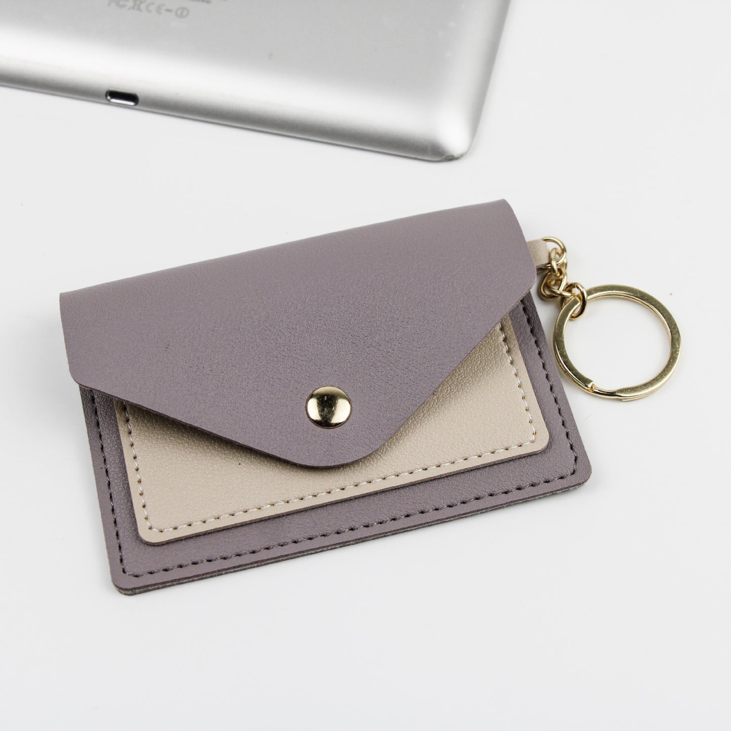 Candy Color Simple Thin With Cover Card Holder
