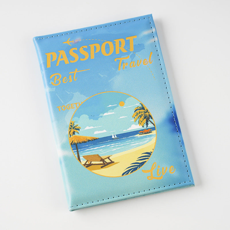 Landscape Color Printing Novel Passport Cover Card Holder