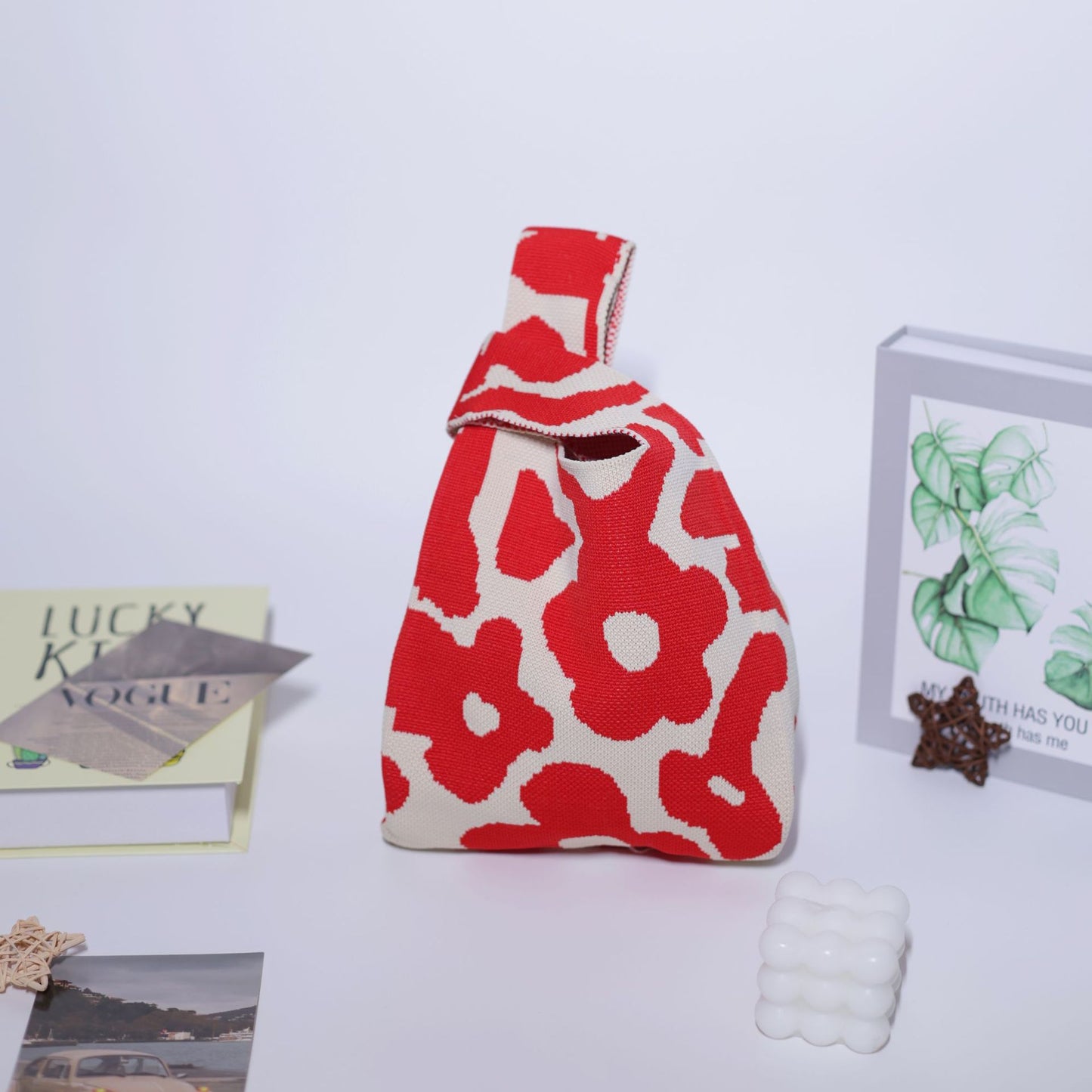 Women's Stylish Knitted Woven Vest Simple Handbags