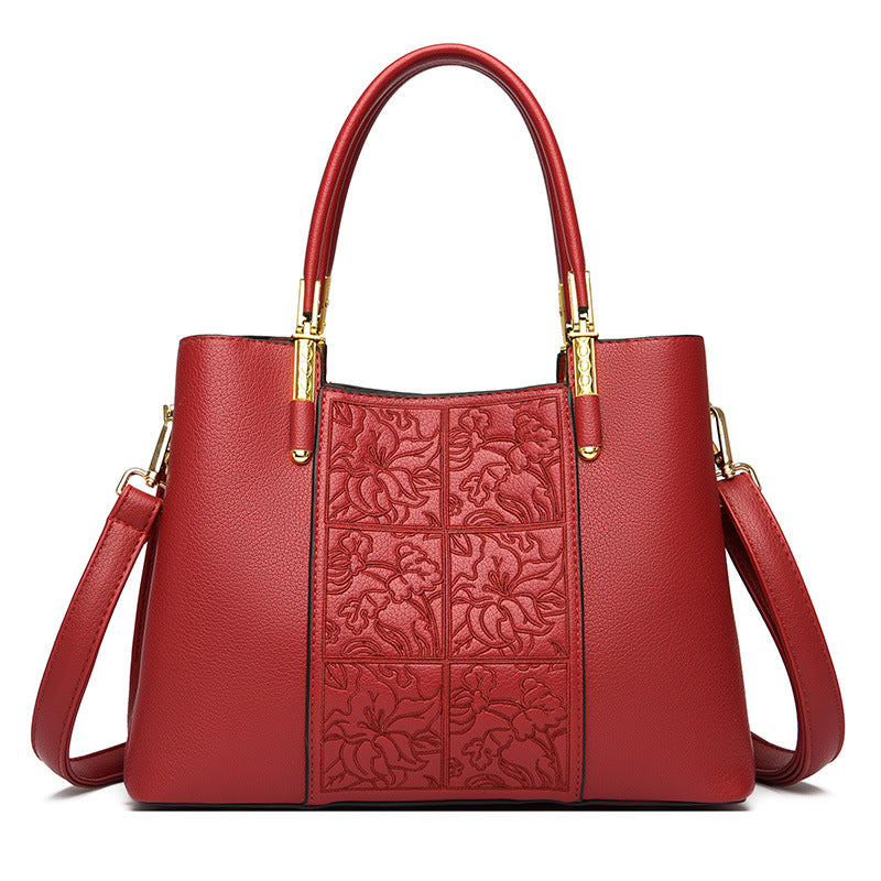 Classic Feel Chinese Style Red Large Tote Bags