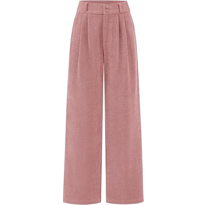 Women's Waist Wide Leg Business Casual Straight Pants